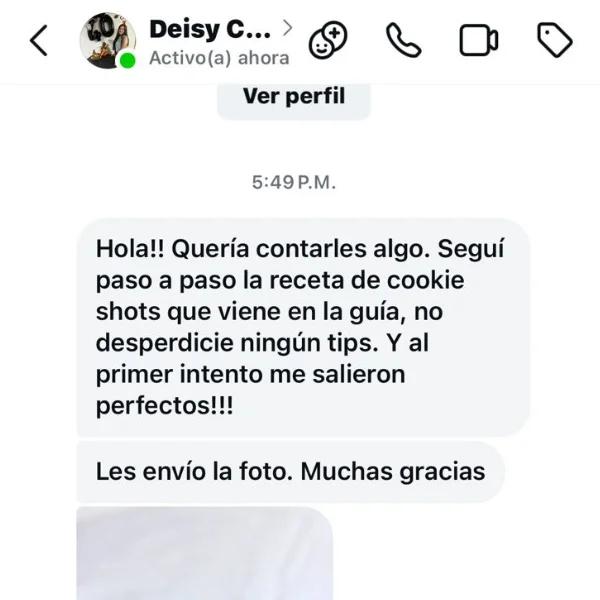Testimonio: ventas con Cookie Shots
