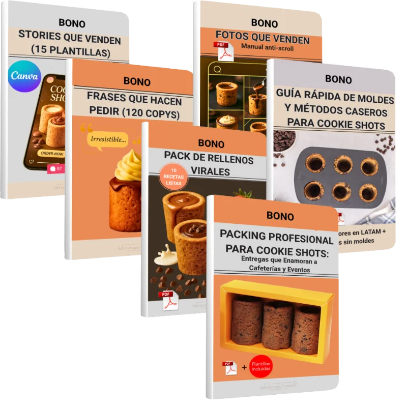 Bonos incluidos Kit Cookie Shots