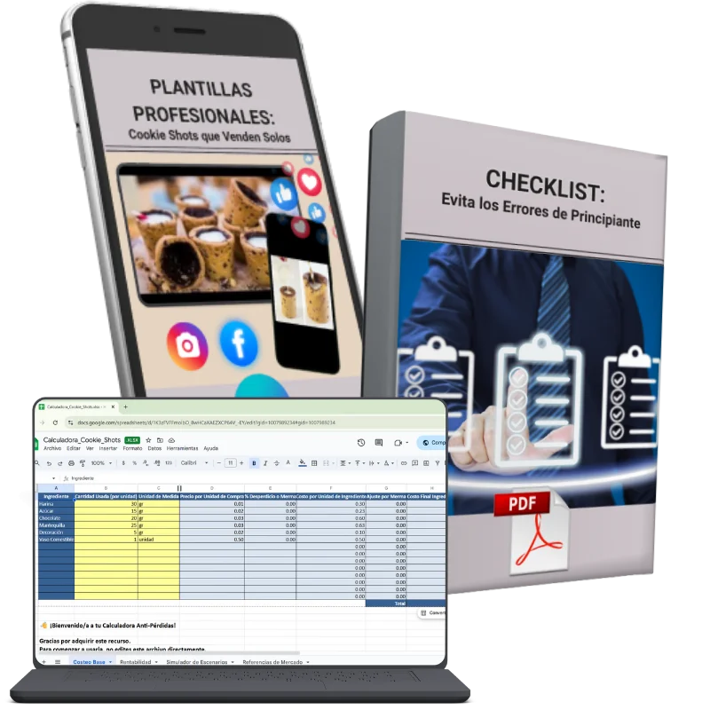 Sistema Cookie Shots: plantillas, calculadora y checklist